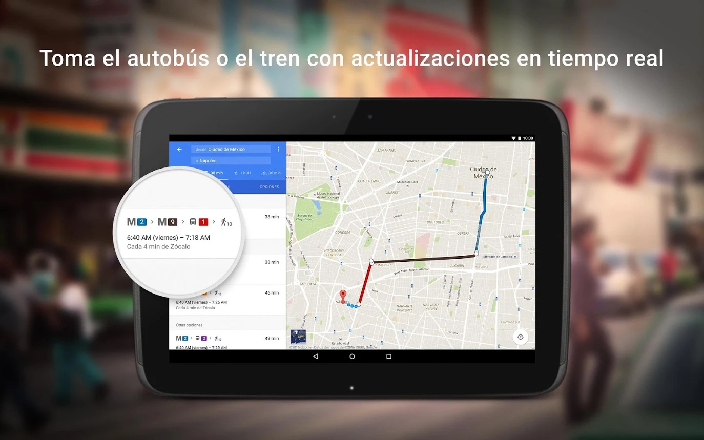 App de movilidad Google maps para movernos por Santiago
