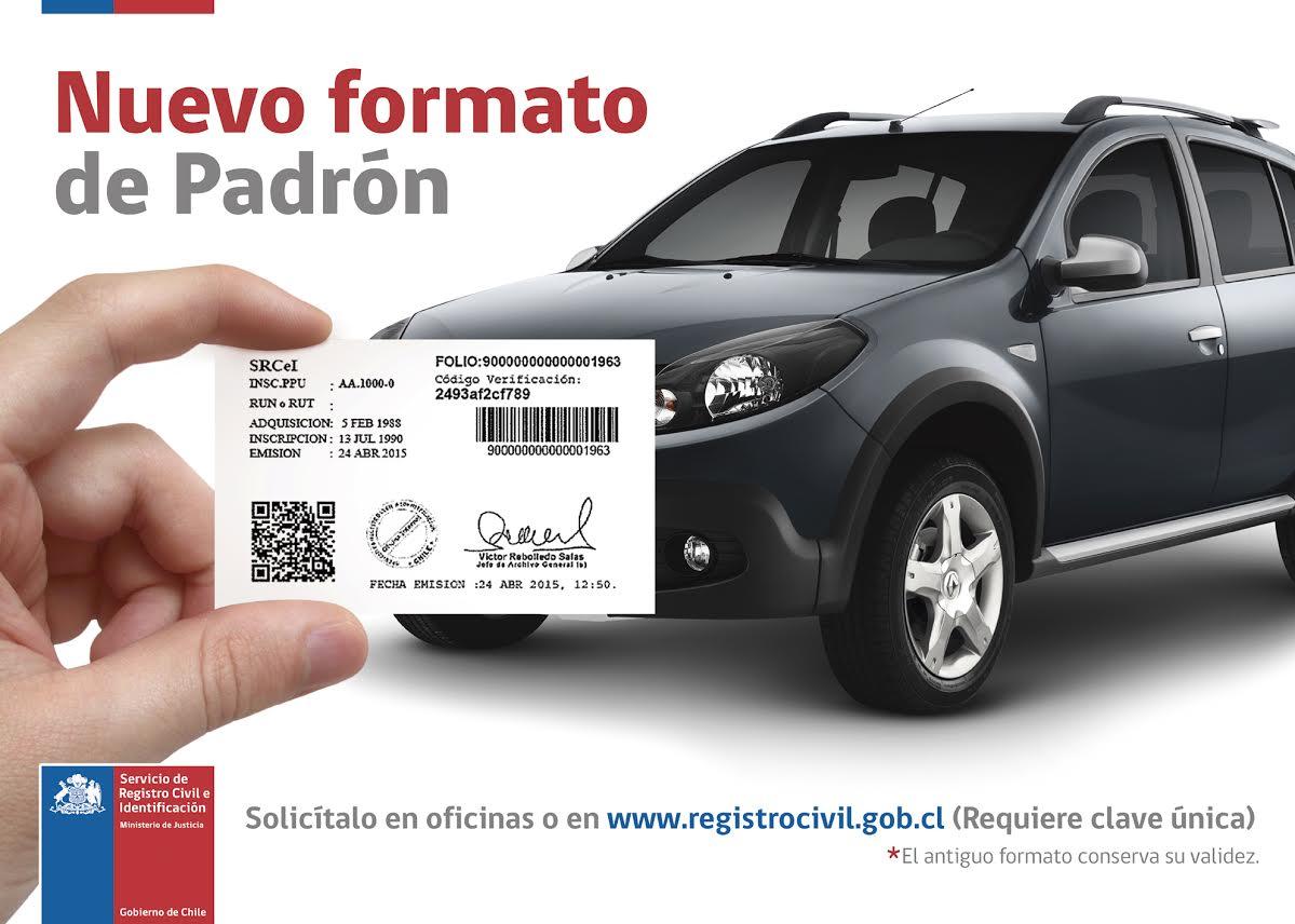 Certificado de inscripción de vehículos motorizados en nuevo formato